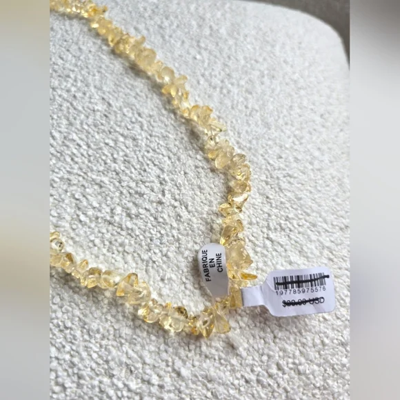 NWT! Free People, Single Strand Beaded Necklace, Citrene -NEW! - Picture 4 of 9